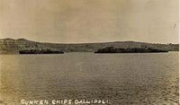 Sunken ships at Gallipoli (1915)